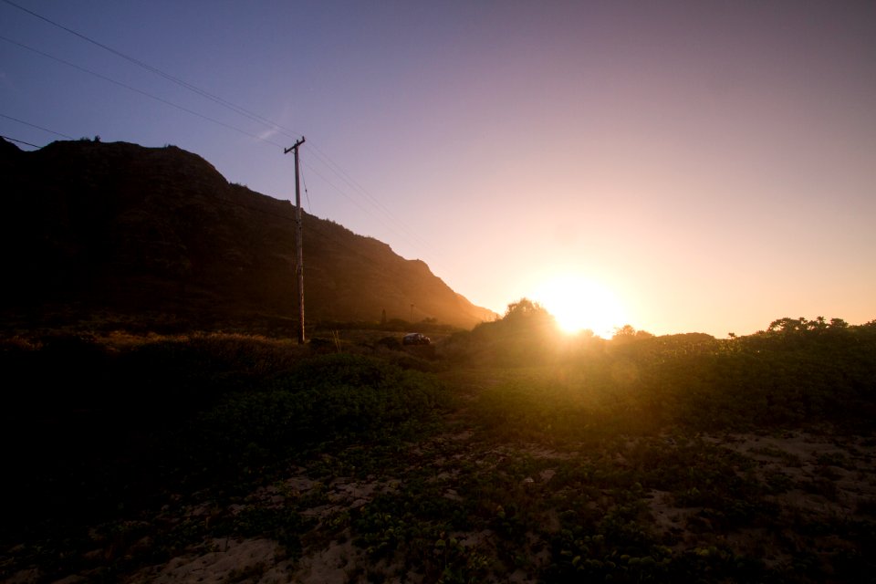 Oahu, United states, Purple gradient