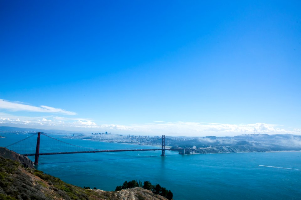 Golden gate bridge, United states, Bright