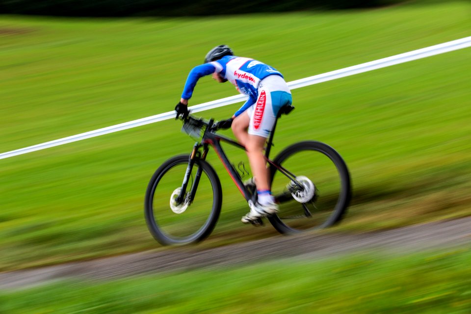 man driving bicycle