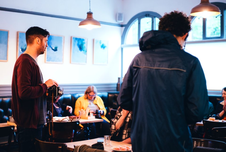 people inside eatery