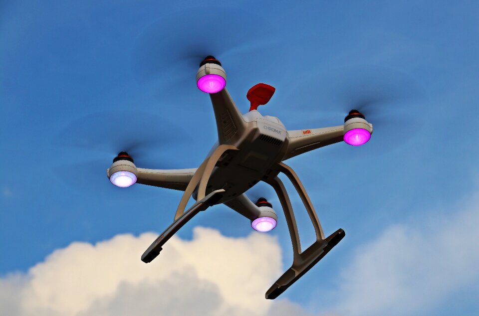 Clouds quadrocopter flying