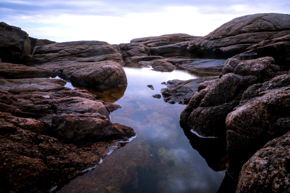 rocks on river