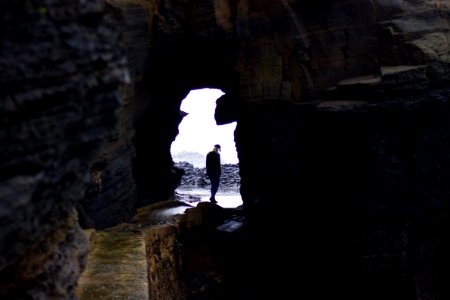 Tunnel, Cave, Girl photo