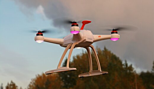 Clouds quadrocopter flying
