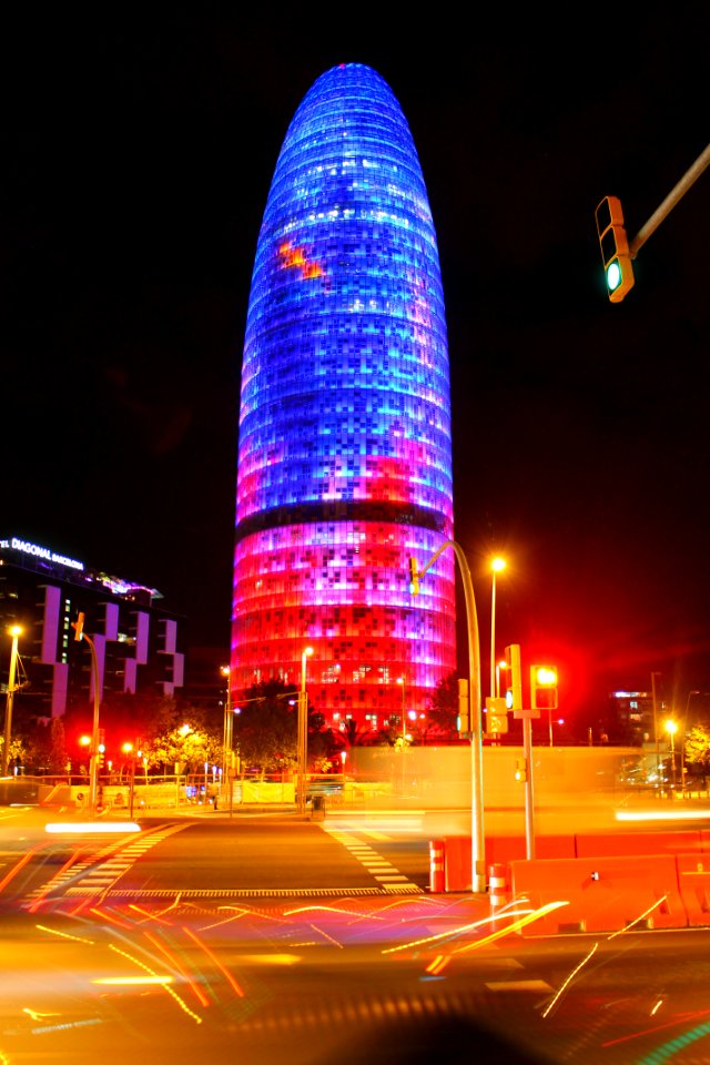 Torre agbar, Barcelona, Spain