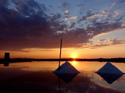 Salt flats, Sicilia, Sea