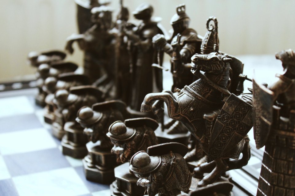 Black, Chess board, Chess