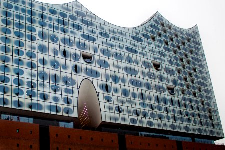 low-angle photography of blue building photo