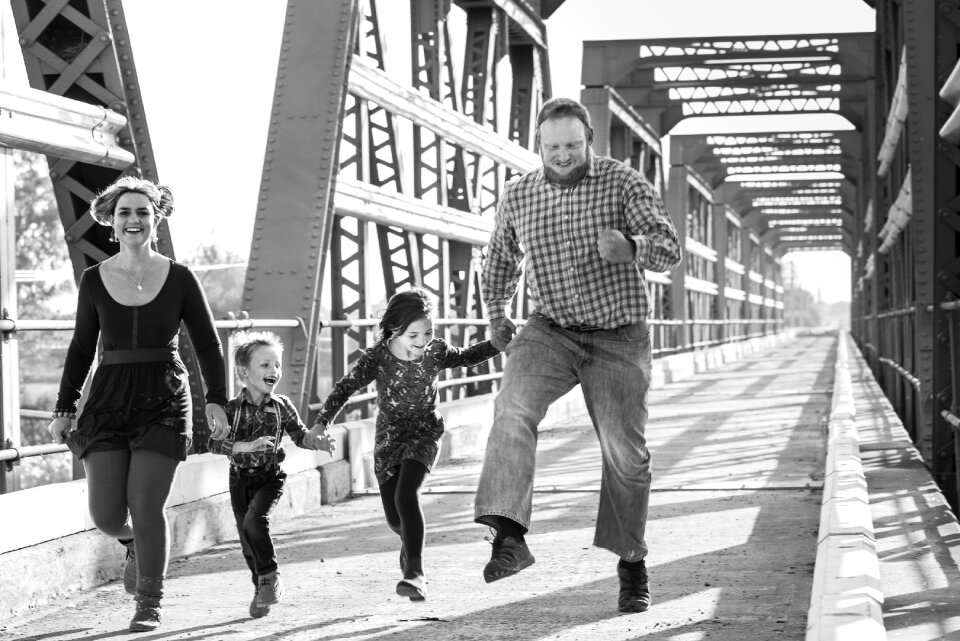 Togetherness outdoors happy family