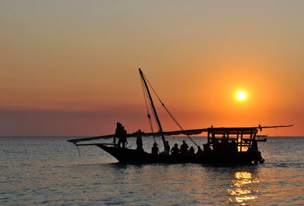 Island sunset africa