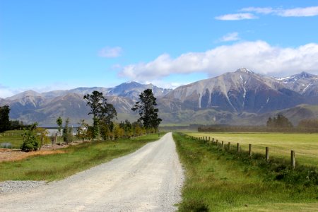 New Zealand, Field, Mountain photo