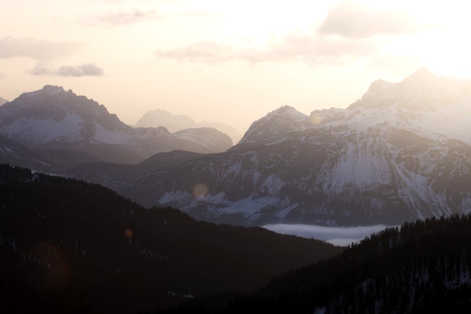 Falzarego pass, Italy, Sun