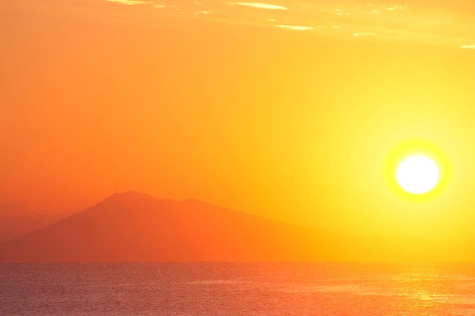 Sunset, Mountain, Sun