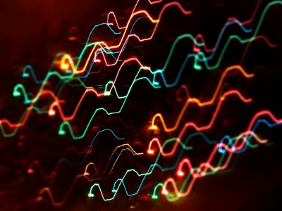 Illuminated electric colorful photo