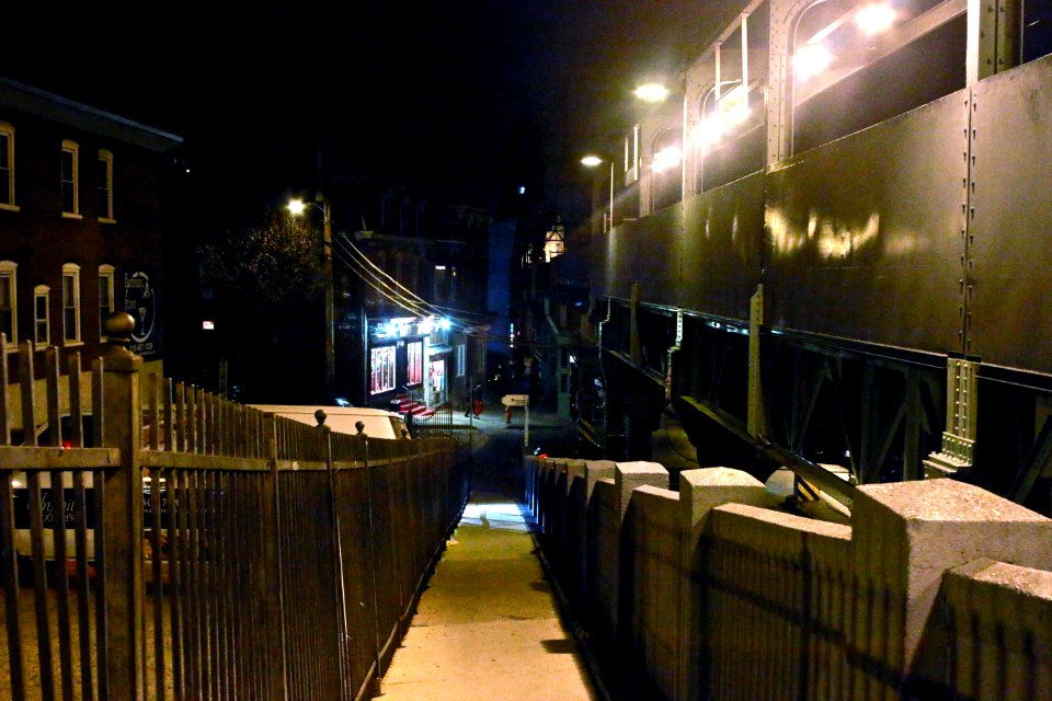 Train station, Night, City