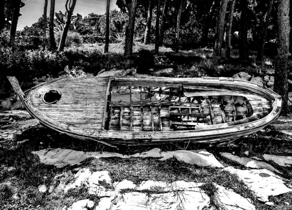 Cavtat, Croatia, Old row boat photo