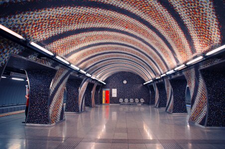 Metro station budapest mosaic photo