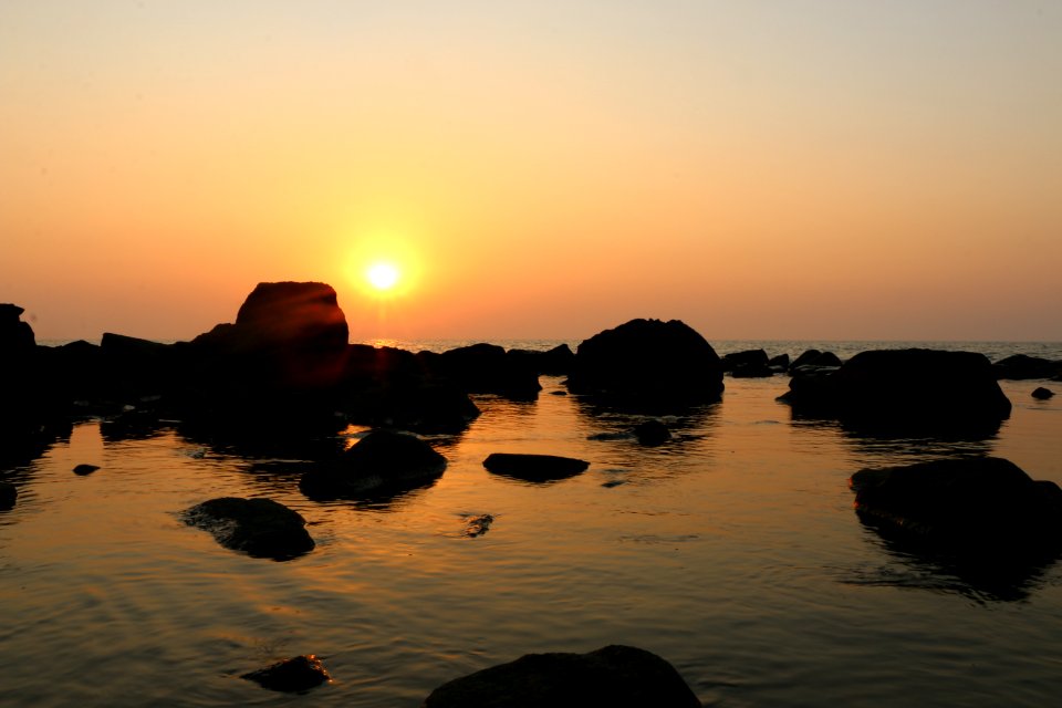 Rocks, Sunset, Isl