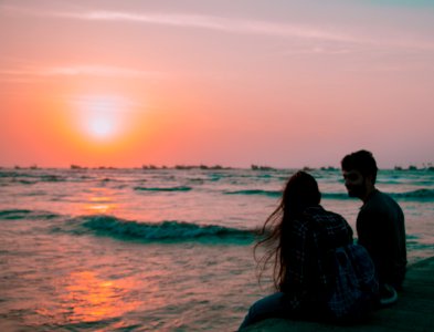 Couple, Love, Sunset photo
