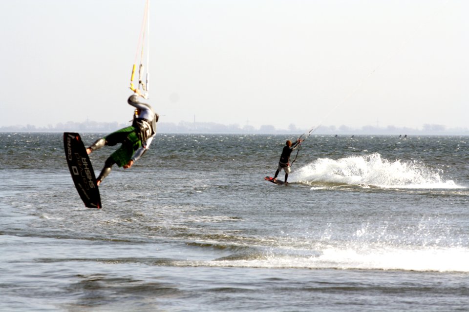 Fehmarn, Germany, Kitesurfers