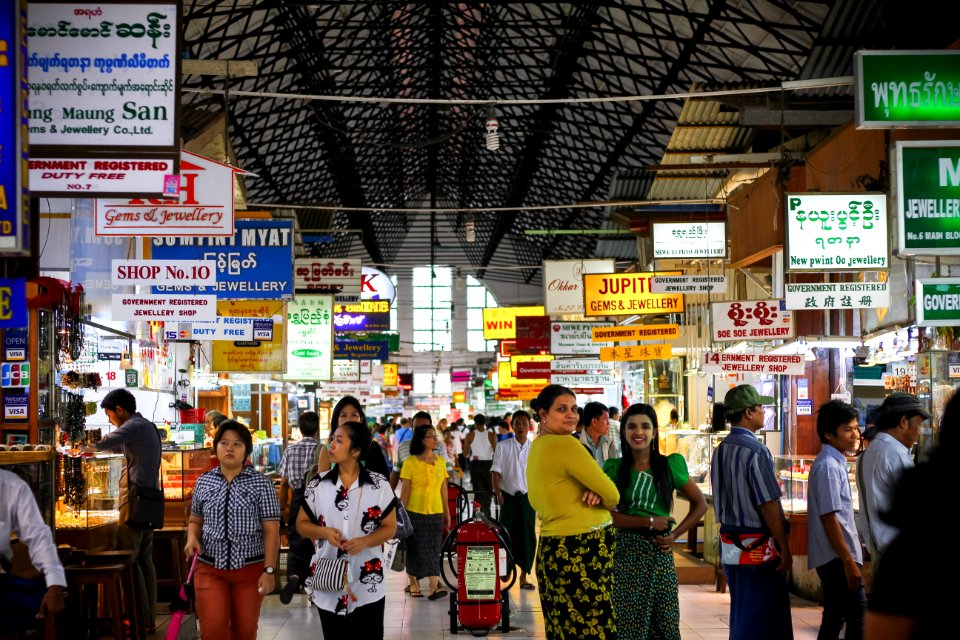 Bogyoke market, Yangon, Myanmar burma