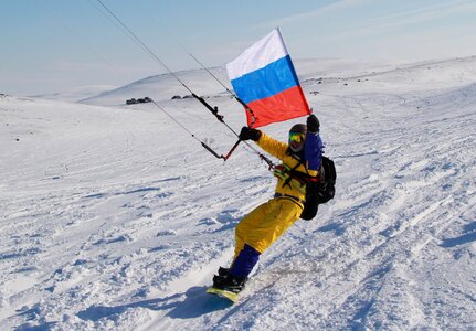 Flag of russia sports extreme