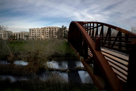 Clouds, River, Trail