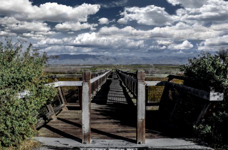Clouds, Sky, Brige