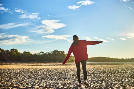 Woman outdoor travel