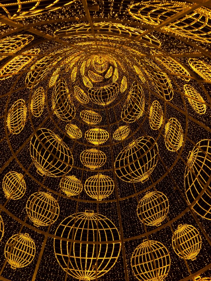 Christmas lights pyramid