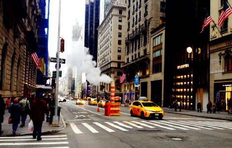 Taxi, Street, New york