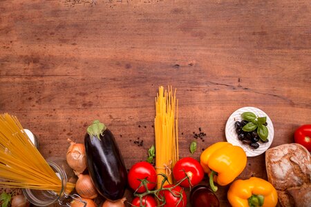 Background food mise en place