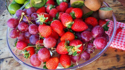 Fruits kiwi strawberry photo