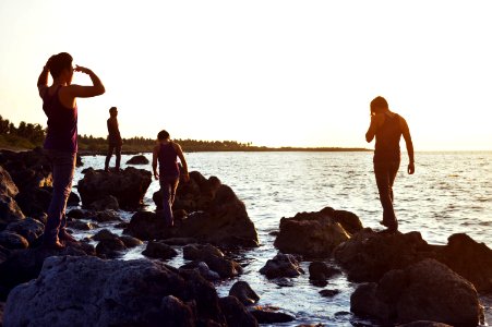 People, Multiplicity, Silhouette photo