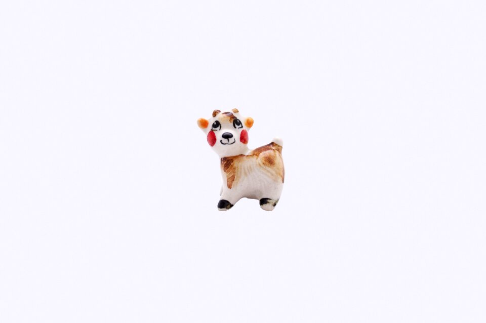 Porcelain white background red cheeks