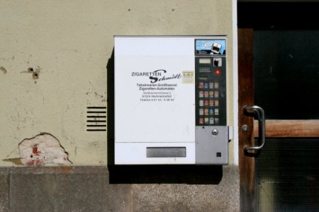 Amberg, Germany, Cigarette vending machine photo