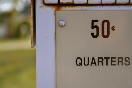 Newspaper box, Coins photo