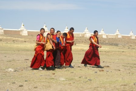 Mongolia, Kharkhorin, Monks photo