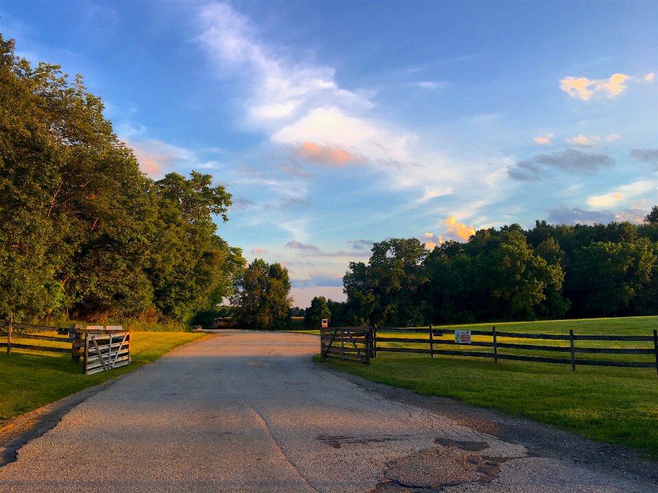 Rural countryside sky