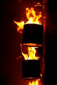 Hot flame burn