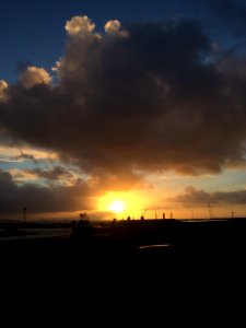 Swansea, Sunrise, Swansea docks photo