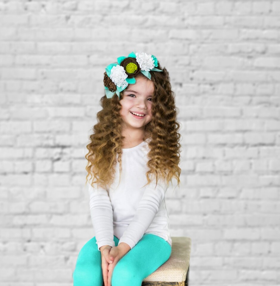 Curly cute childhood