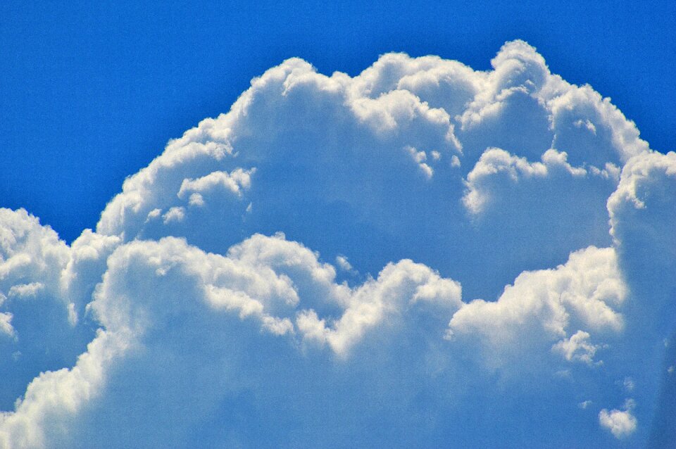 Blue clouds sun