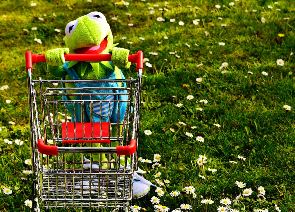 Shopping cart fun soft toy