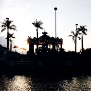 Silhouette, Asia, Borneo photo