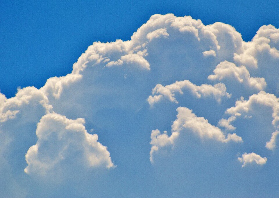 Blue clouds sun