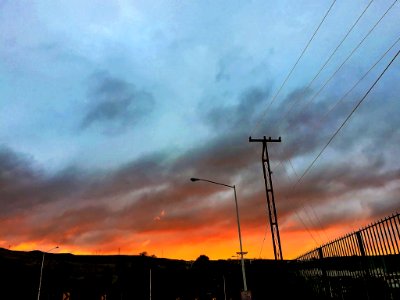 Road, Sky, Burning