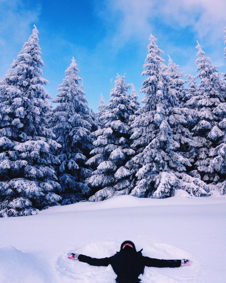 Joy, Snowboard, Clouds