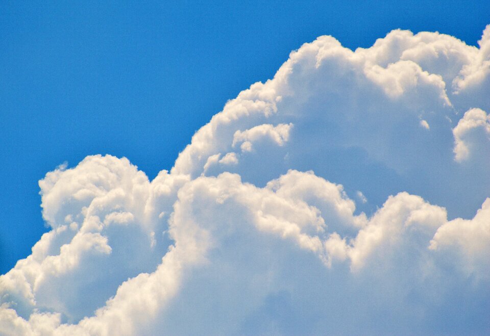 Blue clouds sun