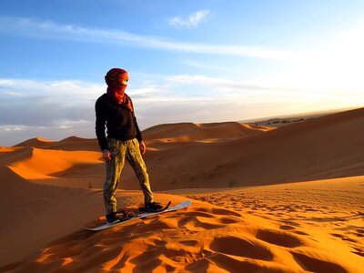 Sand dunes sandboarding africa